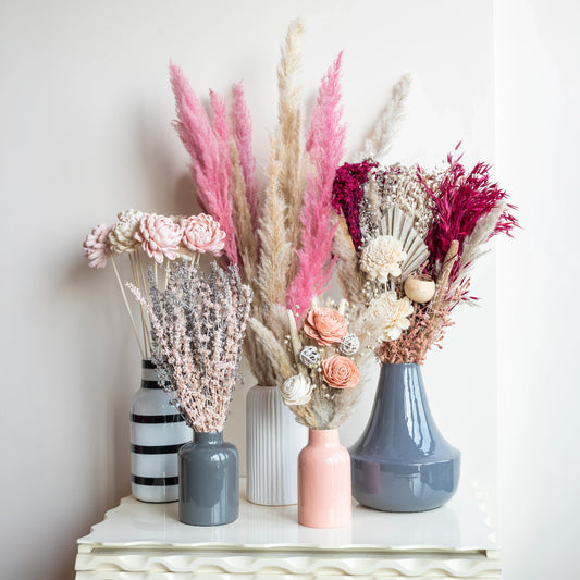 The Blush Bloom Bar ( 5 Vase and Flower Sets)