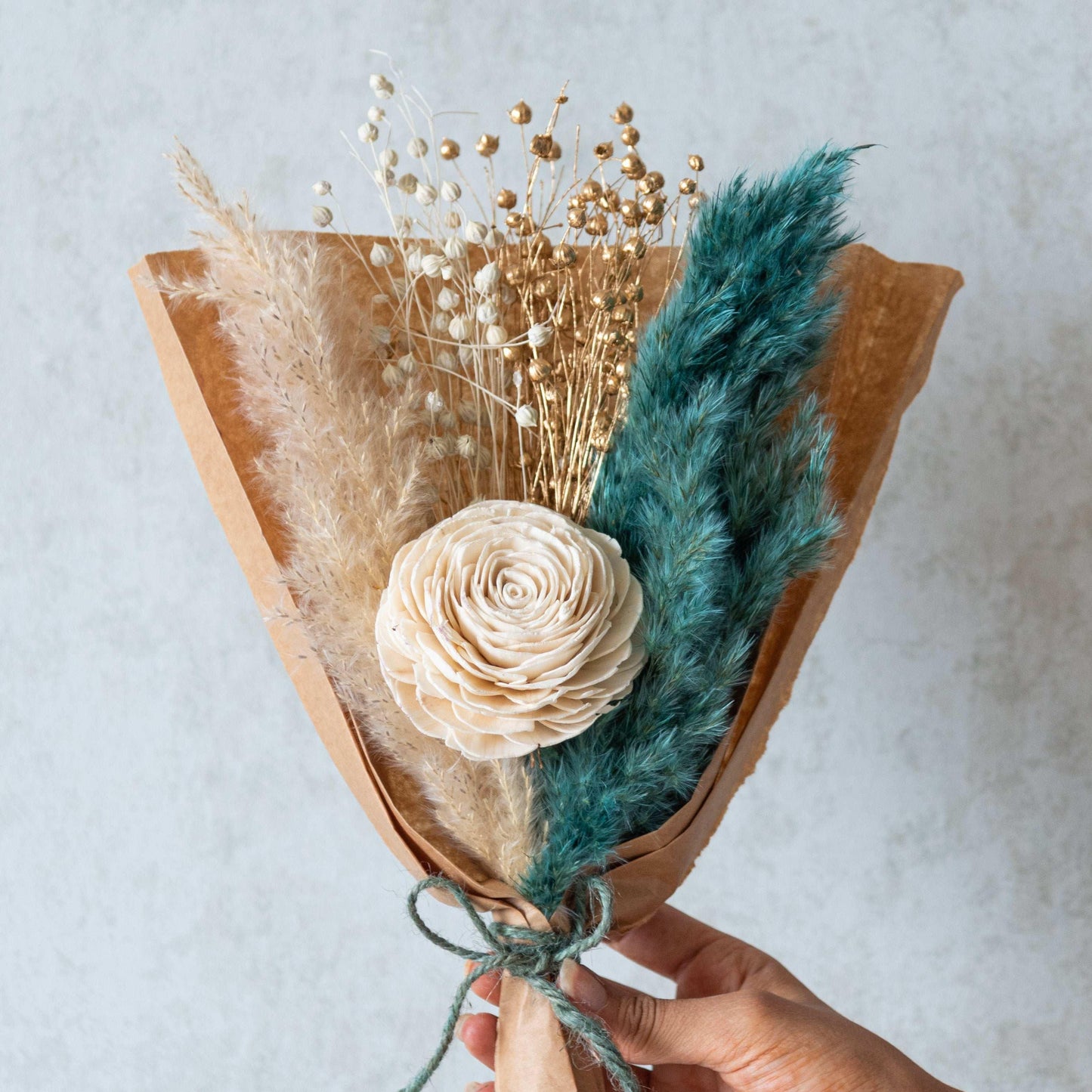 Summer Breeze Bunch With a Half Ring White Vase