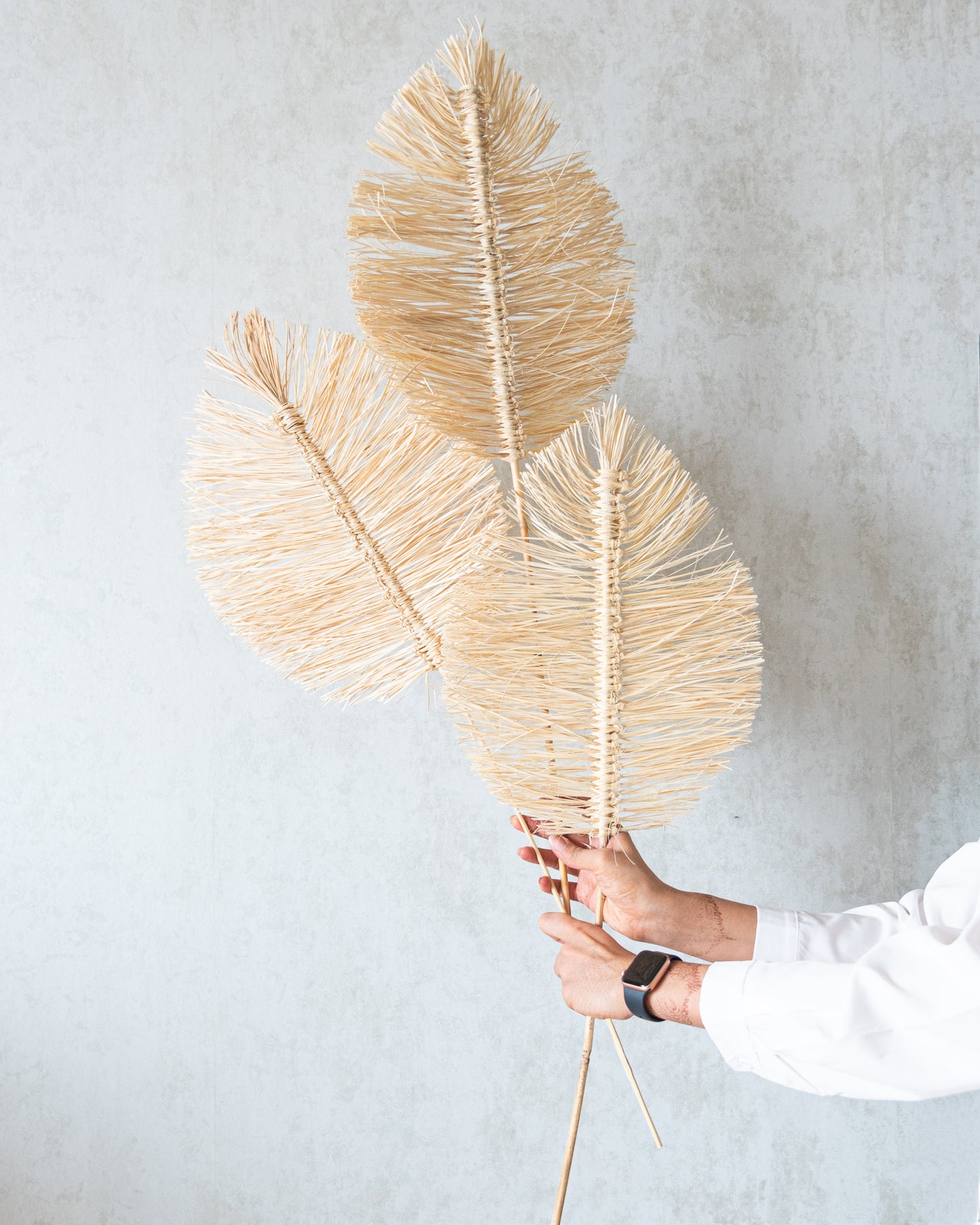 Handcrafted Boho Leaf Stick 75 cm Big ( Set of 3)