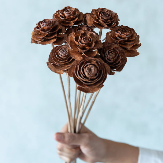 Cedar Wood Rose Sticks  (10 sticks)