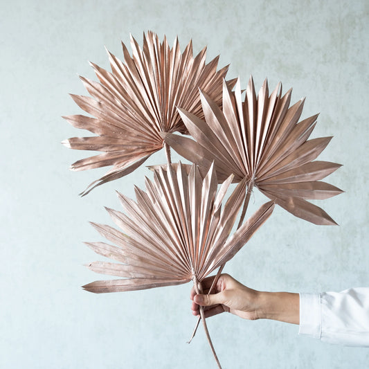 Rosegold Sun Palm Spears (Set Of 3 Pcs)