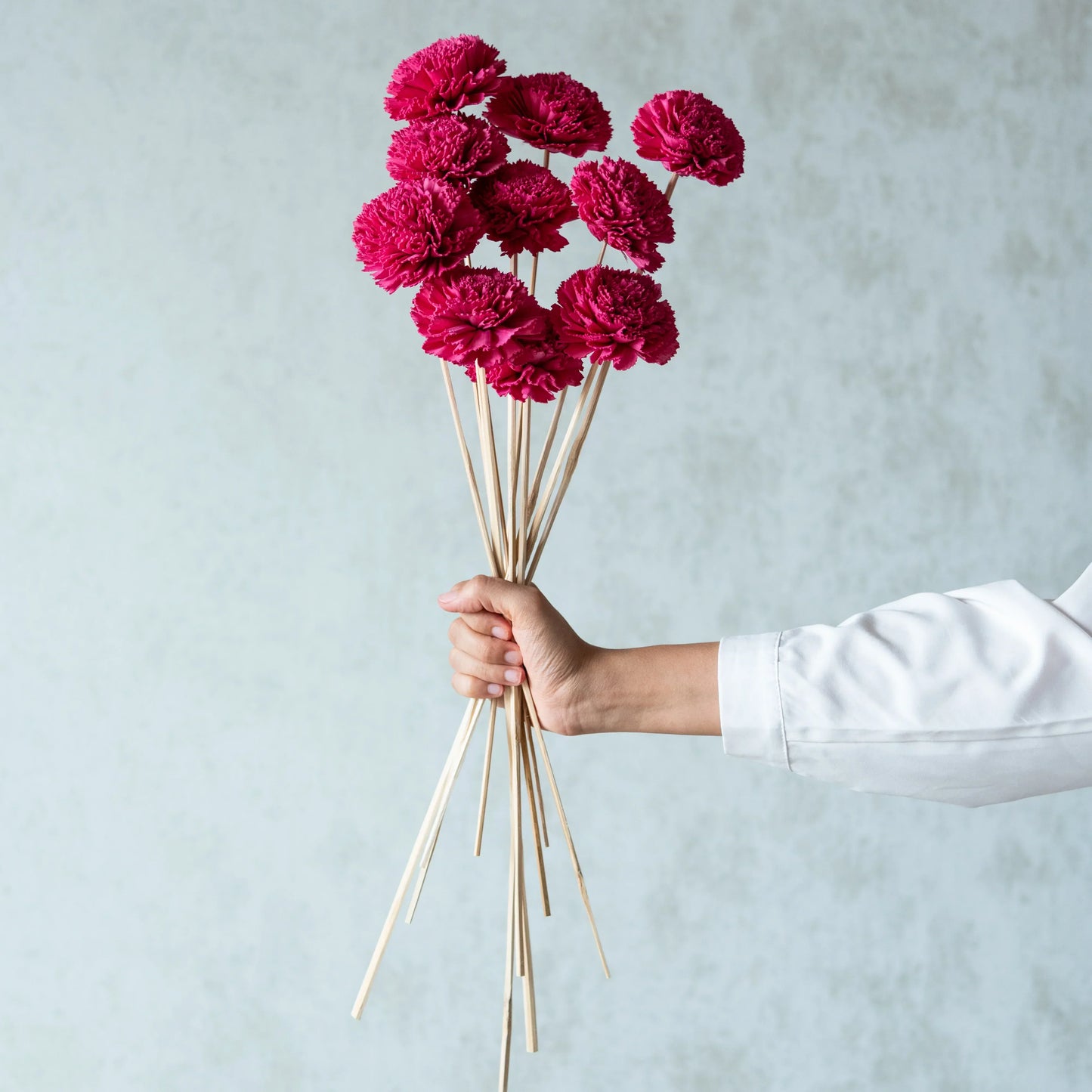 Hot Pink Carnation Sola Flower Sticks (10 sticks)