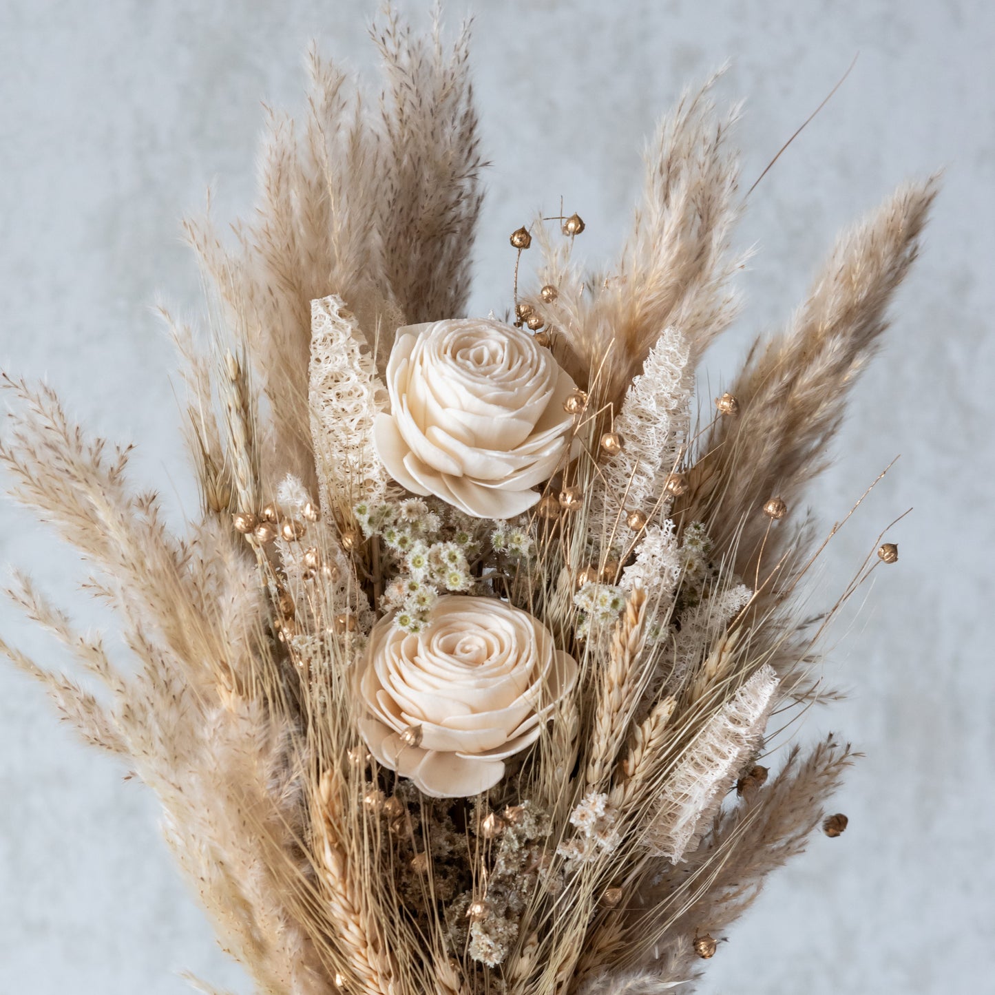 Ivory Dream Bunch in a White Ribbed Vase