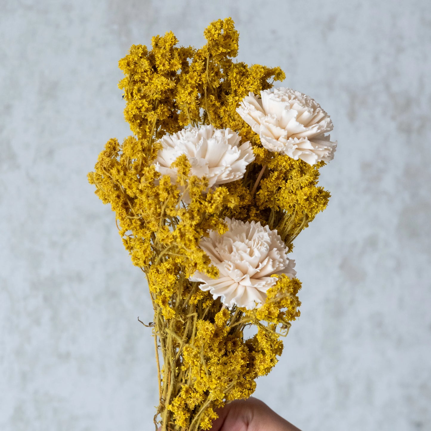 Yellow Gypsy and Carnation Bunch