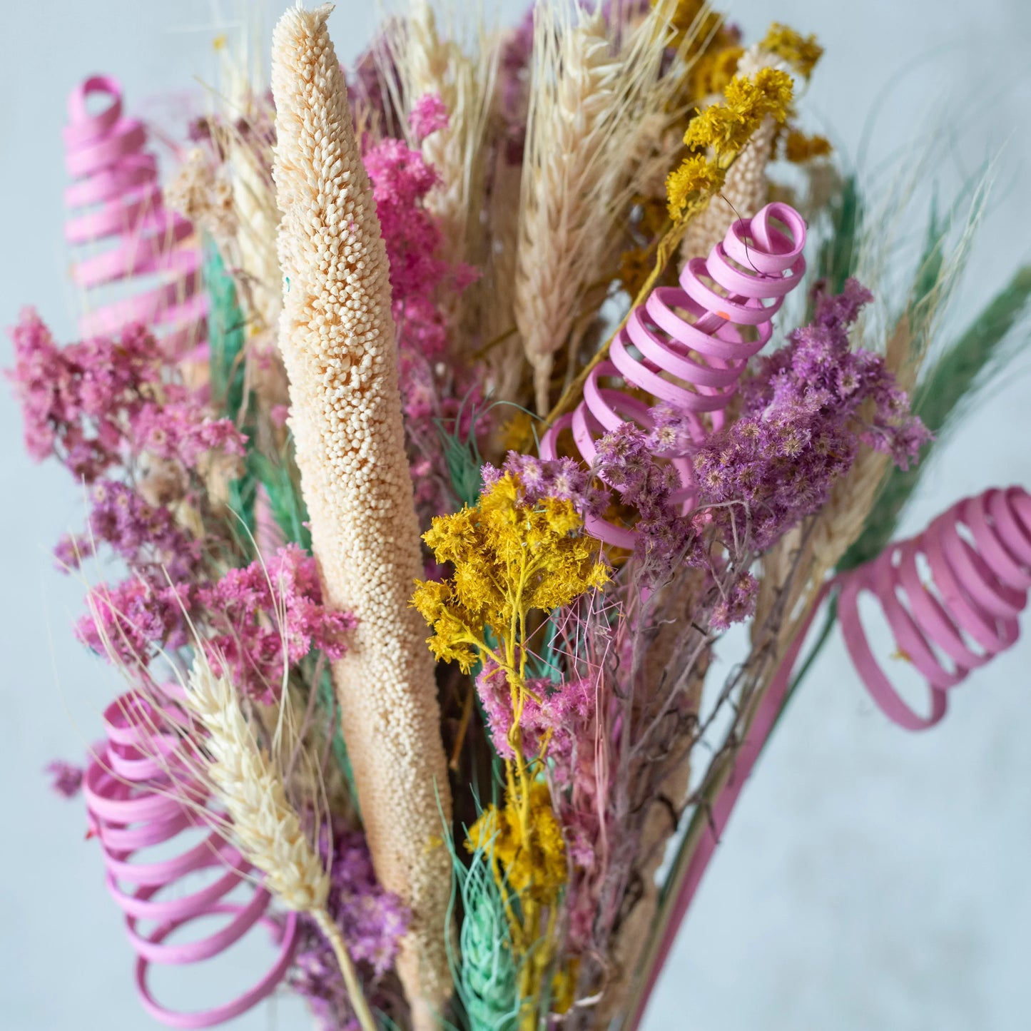 Floral Confetti Bunch In Retro Metal Vase