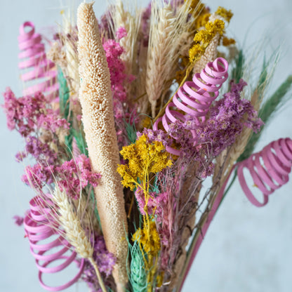 Floral Confetti Bunch In Retro Metal Vase