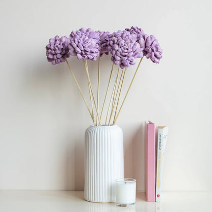 Lilac Sola Wood Flowers Sticks (10 Sticks)