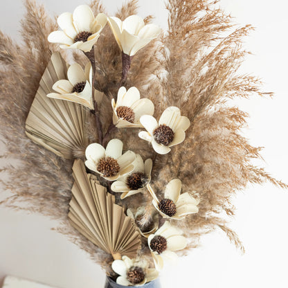 Boho Garden Bunch in green mirage metal vase