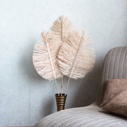 Handcrafted Boho Leaf Stick 75 cm Big ( Set of 3)