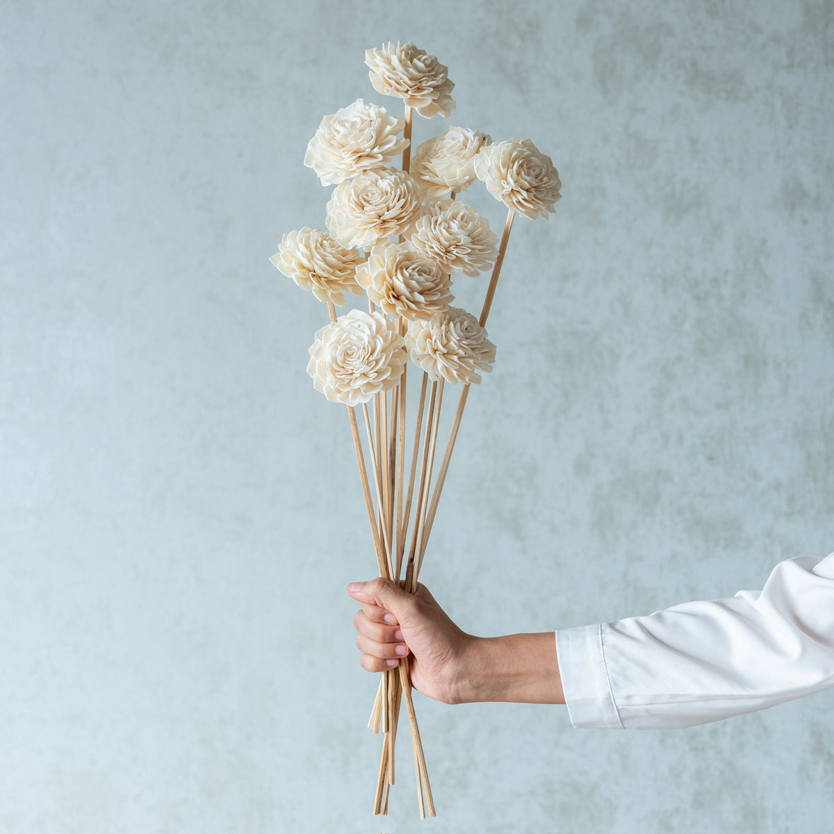 White Sola Bingo Flower Sticks (2 Sticks)- BYOB