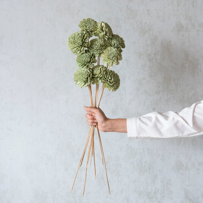 Garden Green Sola Wood Flowers Sticks (10 Sticks)