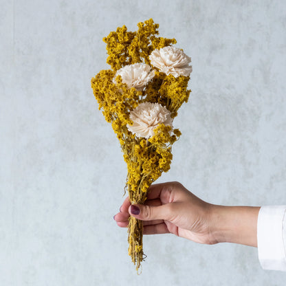 Yellow Gypsy and Carnation Bunch