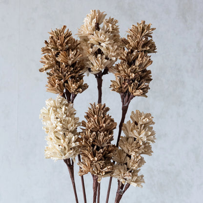 Handmade Beige and Brown Artichoke Sticks (Set of 6)
