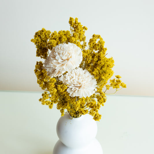 Yellow Gypsy and Carnation Bunch