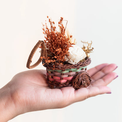 Floral Mini Orange Basket (Set of 6)