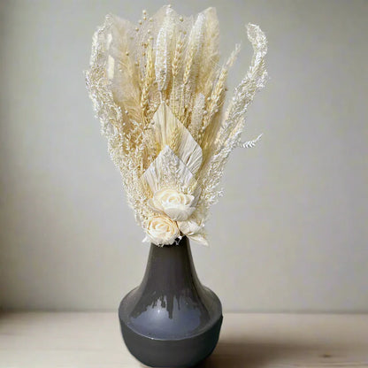 Cloud Fluff Bunch in Mirage Metal Vase