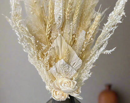 Cloud Fluff Bunch in Mirage Metal Vase