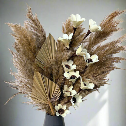 Boho Garden Bunch in grey mirage metal vase