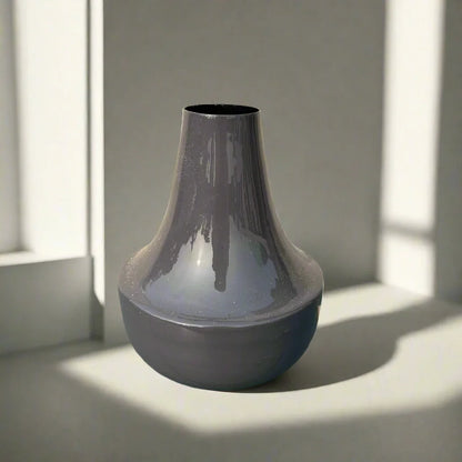 Grey mirage metal vase