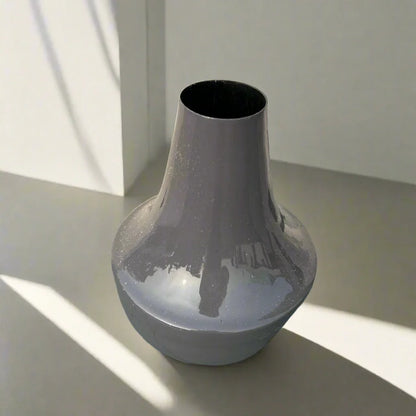 Grey mirage metal vase