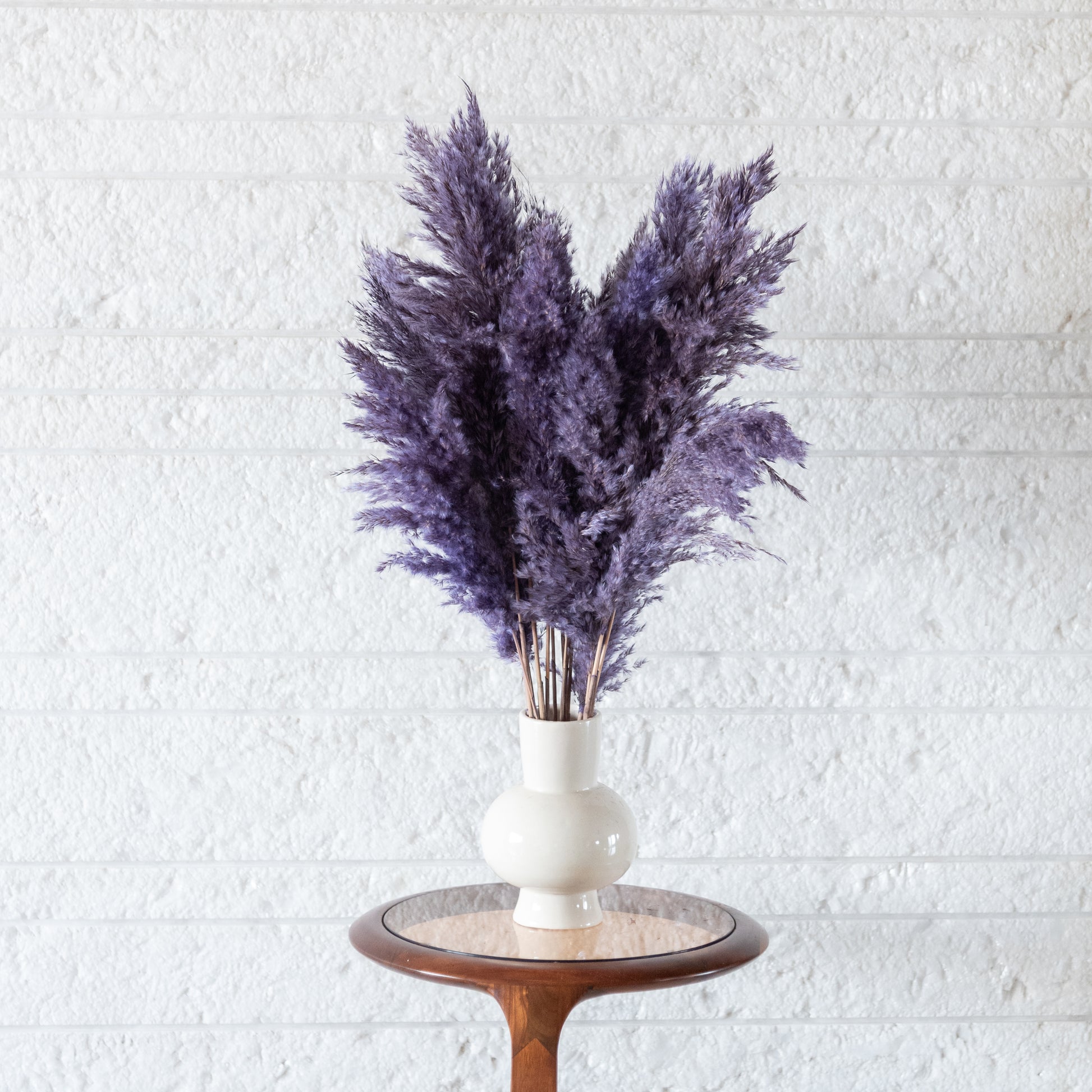 pampas-grass-black-vase - Seeking Lavender Lane